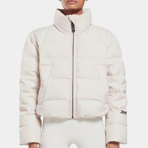 Reebok x Victoria Beckham Cropped Down Puffer Jacket Moon White XS